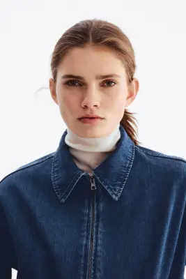 Veste oversize en denim - Bleu denim — photo 1