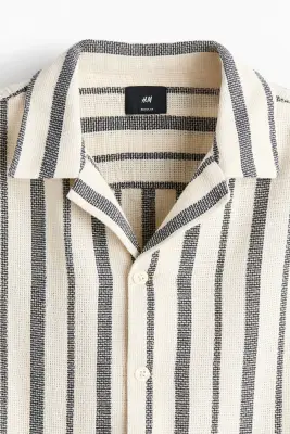 Chemise Regular Fit - Noir/rayé — photo 5