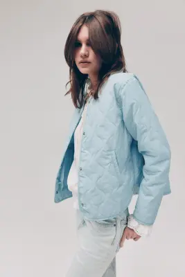 Veste matelassée en nylon - Bleu clair — photo 3