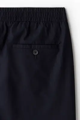 Short Relaxed Fit en popeline - Bleu marine — photo 1