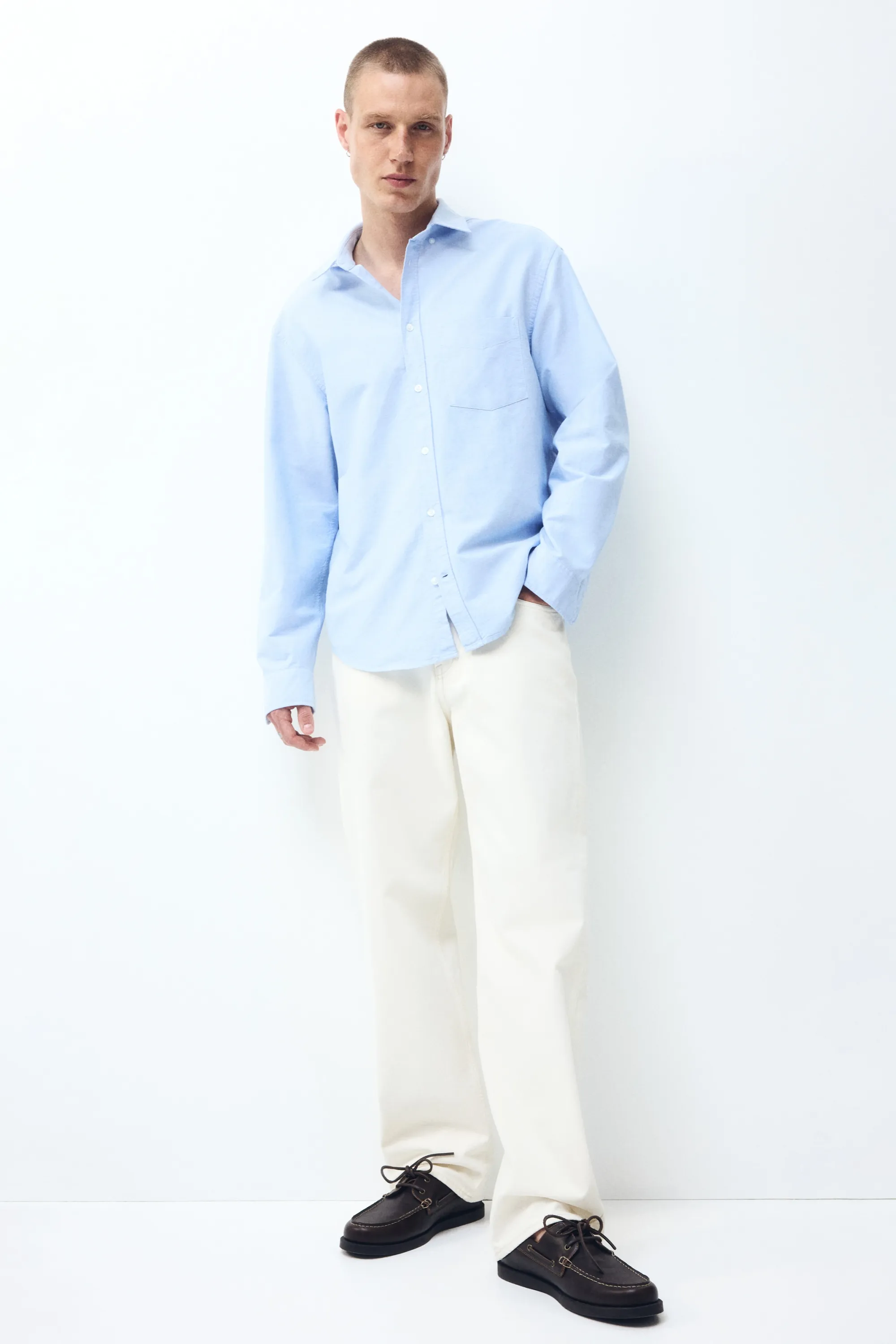 Chemise Oxford Regular Fit - Bleu clair