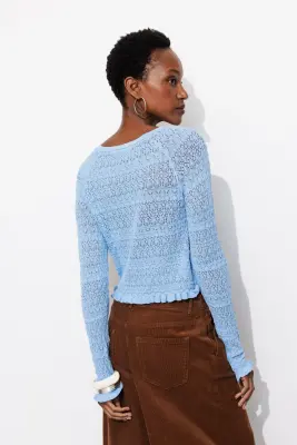 Pull en maille dentelle Femme — photo 4