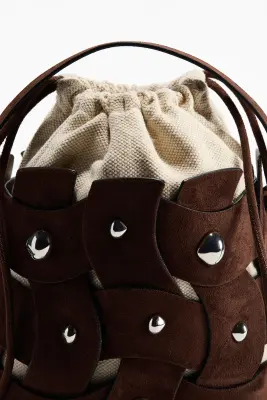 Sac seau crossbody - Marron foncé — photo 3