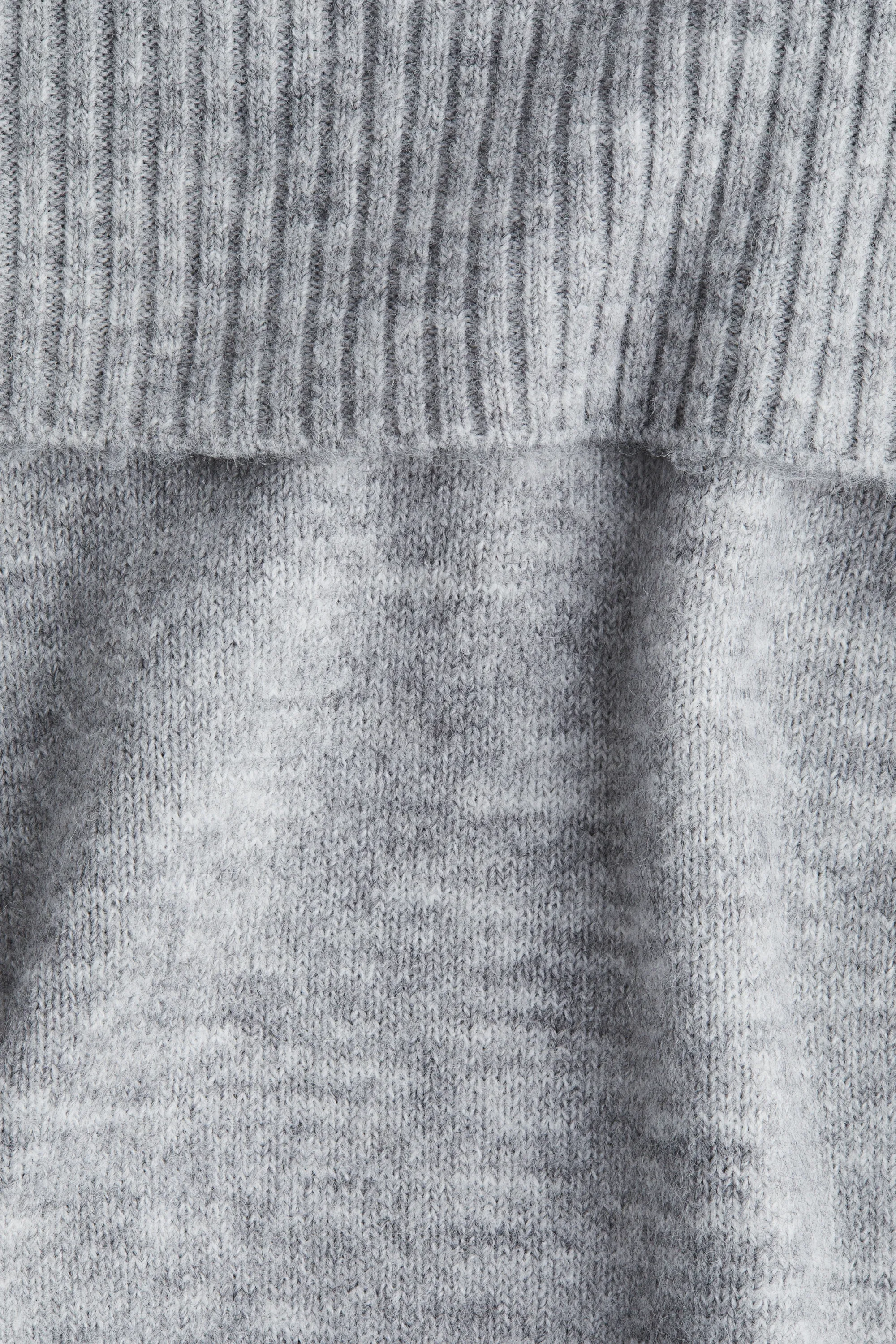 Pull épaules nues - Gris foncé chiné