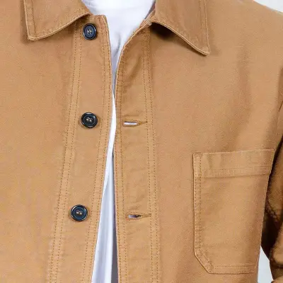 Veste Workwear en Moleskine en Coton Bio 4M/5 - Sand — photo 2