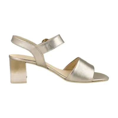 Sandales à Talon Gabor 61.700.62 Dorées - Cuir Velcro Boucle Grande Pointure Femme — photo 3