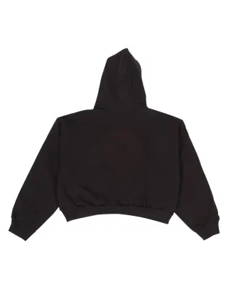 Cropped Hoodie Women Starcow Chillin Black — photo 5