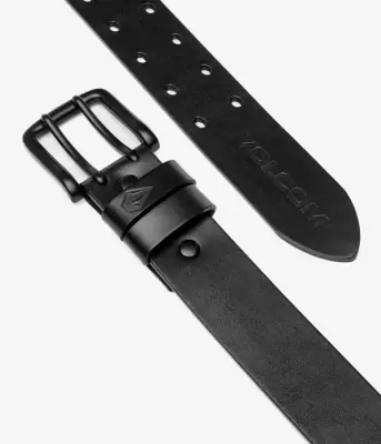 Ceinture volcom two spike leather belt – black — photo 2
