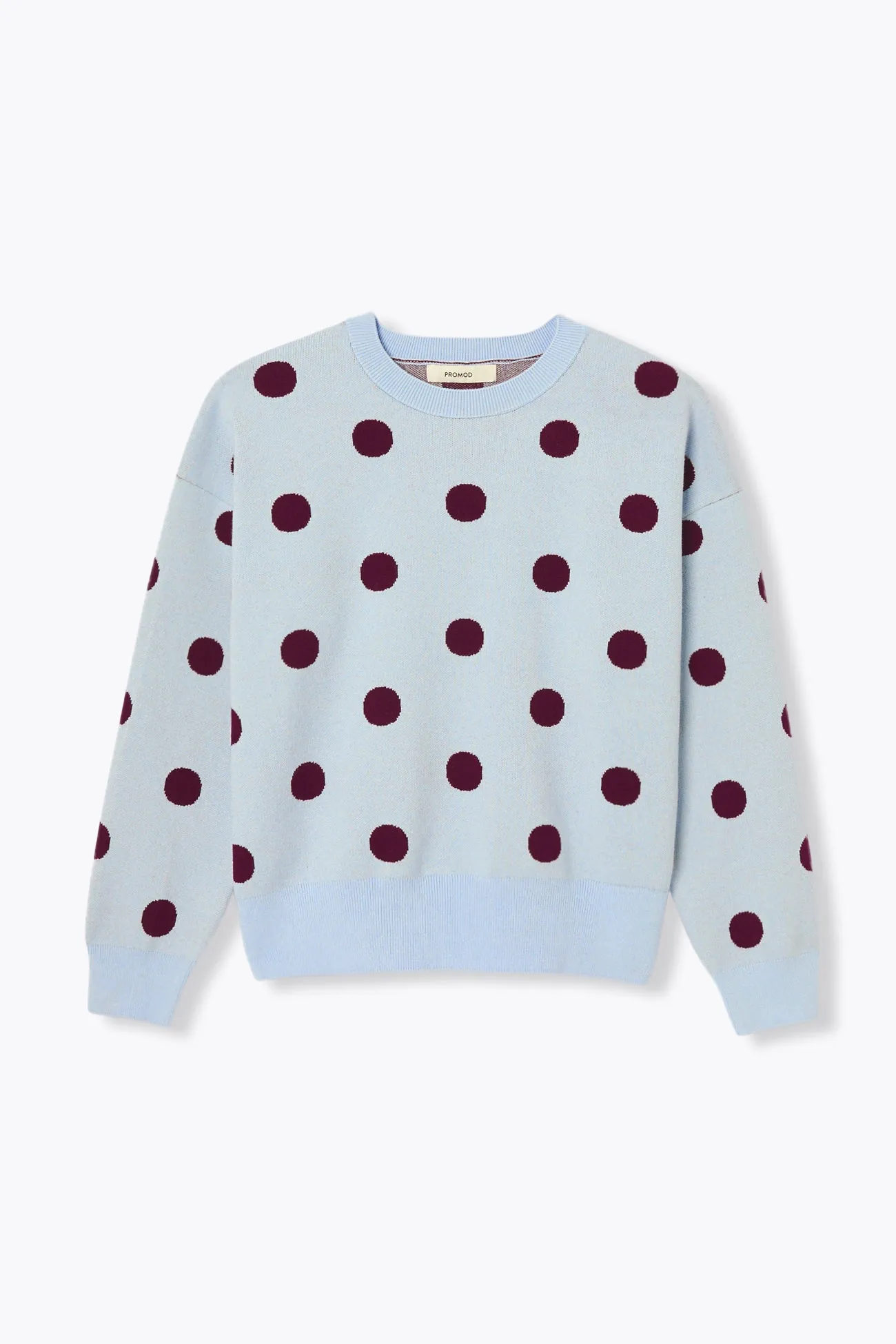 Pull à pois en maille compacte