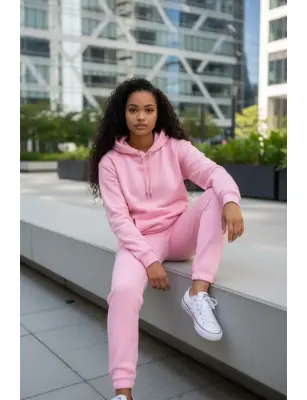 Ensemble Molleton basique rose