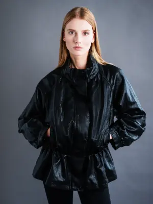 VESTE SAHARIENNE FAÇON CUIR — photo 3