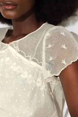 Blouse brodée Femme — photo 5