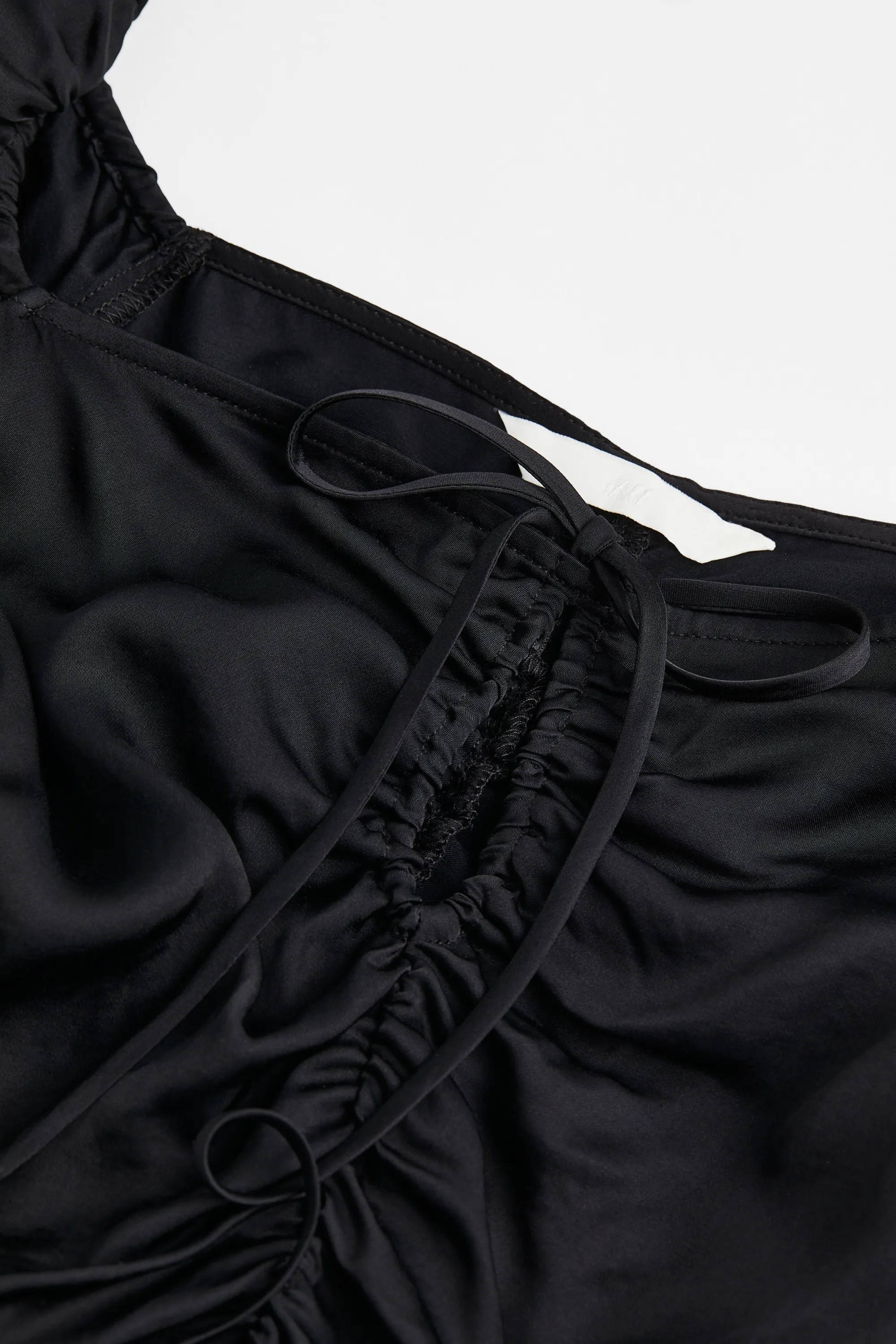 Blouse à effet drapé - Noir