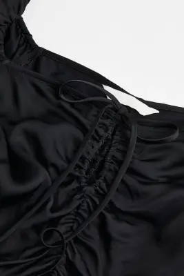 Blouse à effet drapé - Noir — photo 1