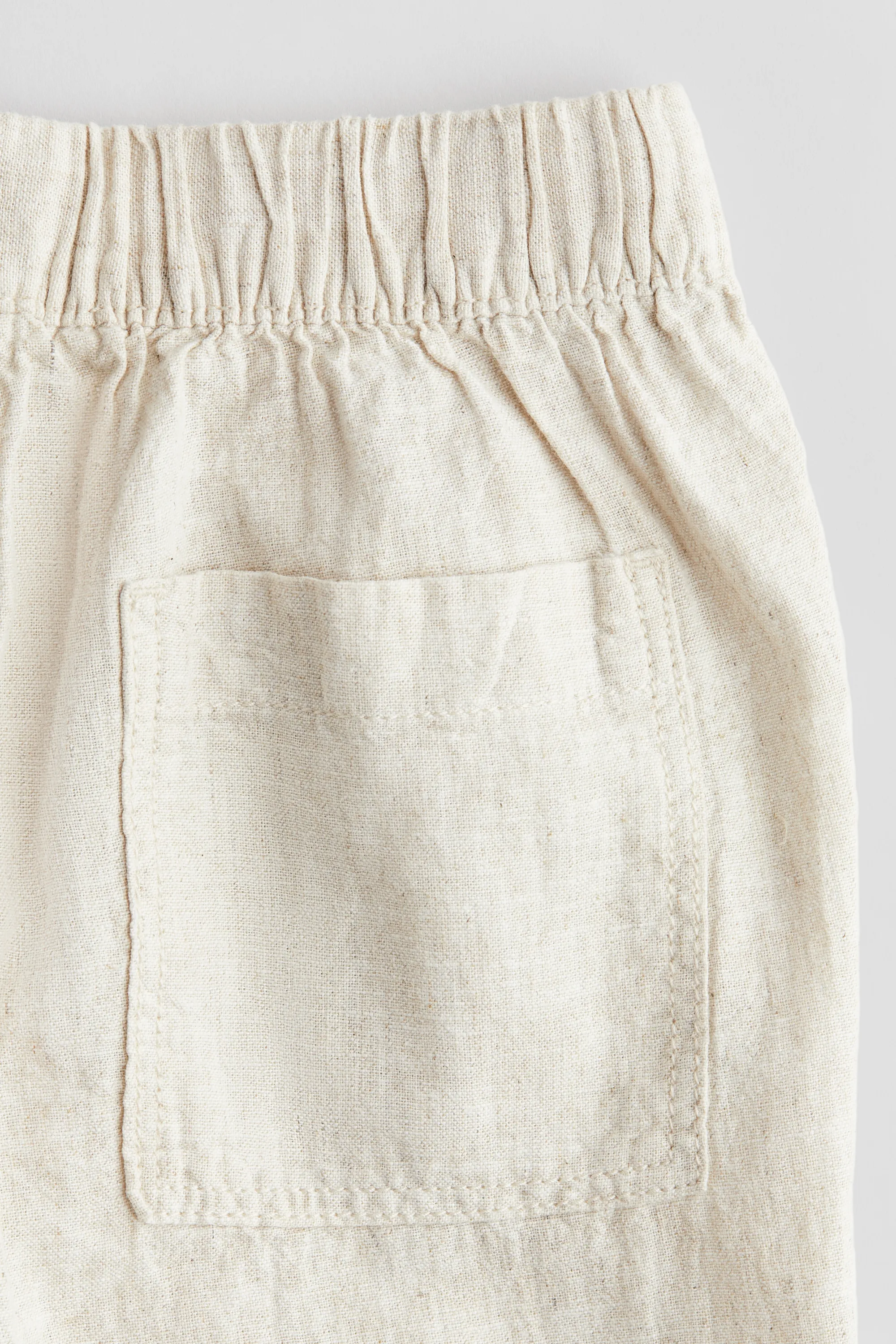 Pantalon en lin mélangé - Beige clair