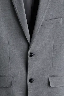 Veste Slim Fit à fermeture droite - Gris foncé — photo 2