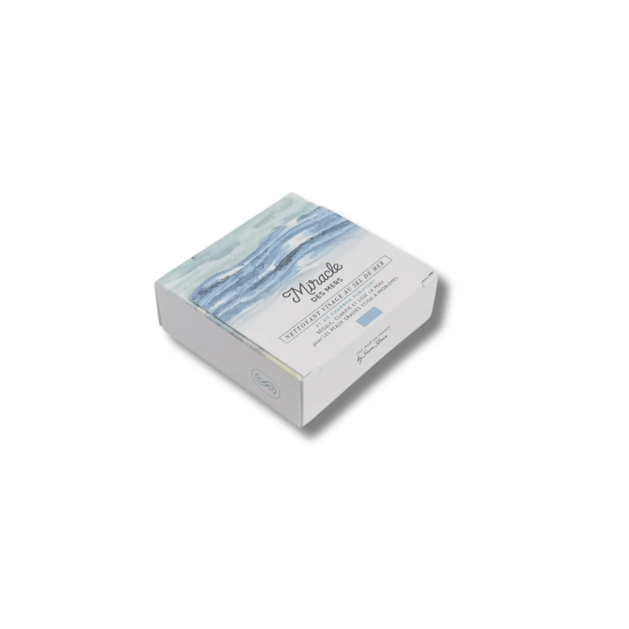 Nettoyant Visage Solide au Sel Marin & Charbon – Purifiant & Anti-Imperfections