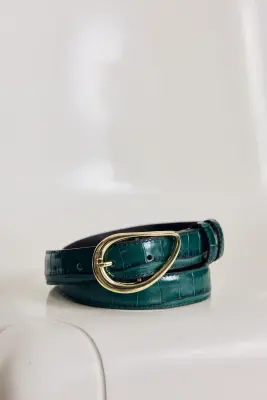 Ceinture Basma embossé emeraude — photo 2