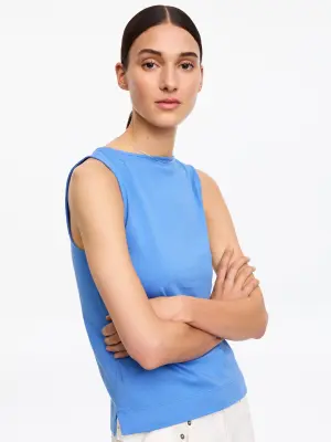 Débardeur à col bateau - Bleu — photo 3