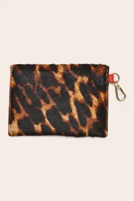 Porte-cartes Loulou pony léopard caramel — photo 4