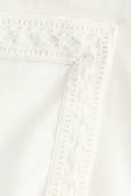 Linen-blend beach skirt - Blanc — photo 4