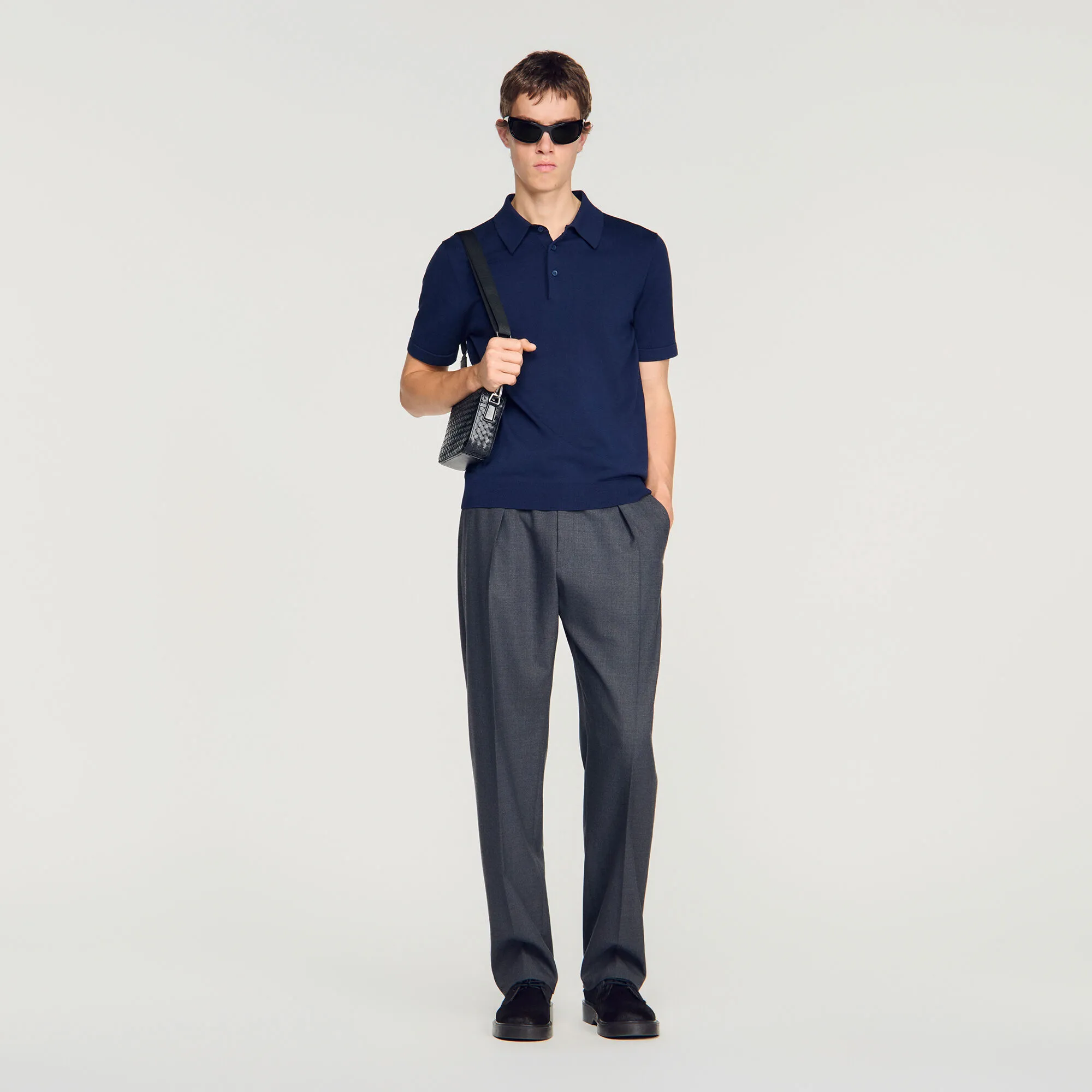 Polo en coton et soie