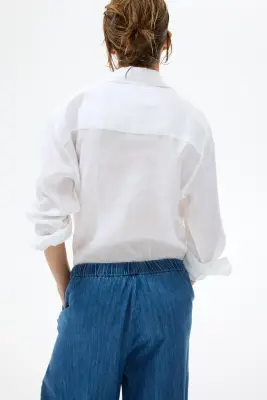 Pantalon ballon en denim - Bleu denim — photo 1