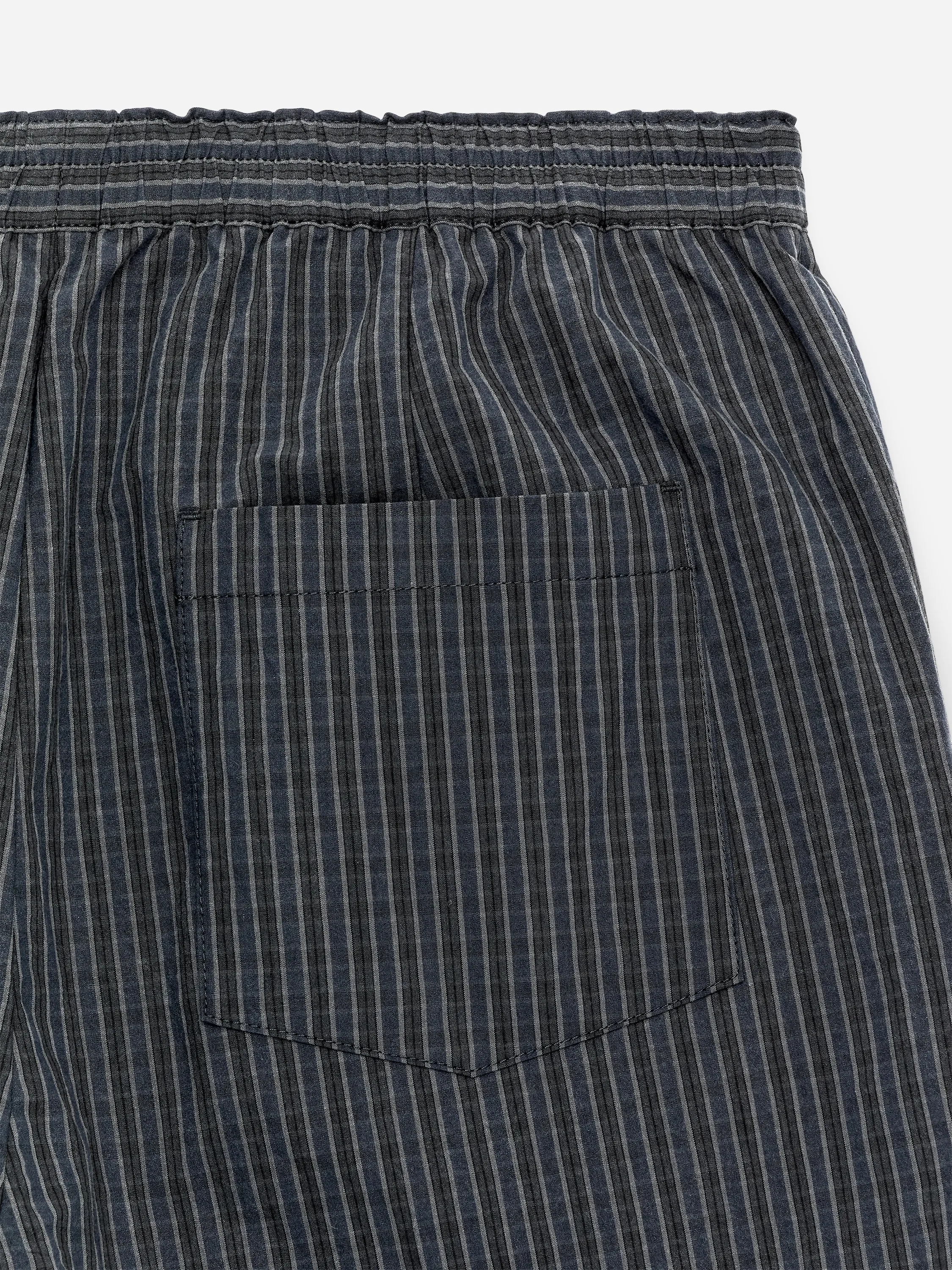 Short en coton mélangé - Bleu/Carreaux