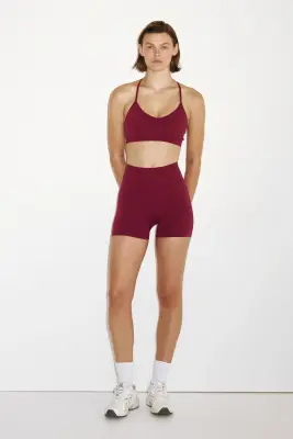 Short moulant scrunch Seamless DryMove™ - Grenade foncé — photo 1