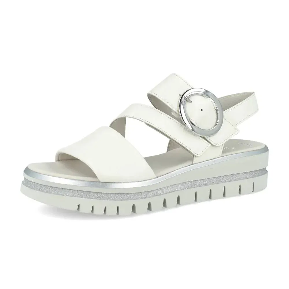 Sandales Gabor 64.627.20 Blanches - Lacets Velcro Grande Pointure Femme