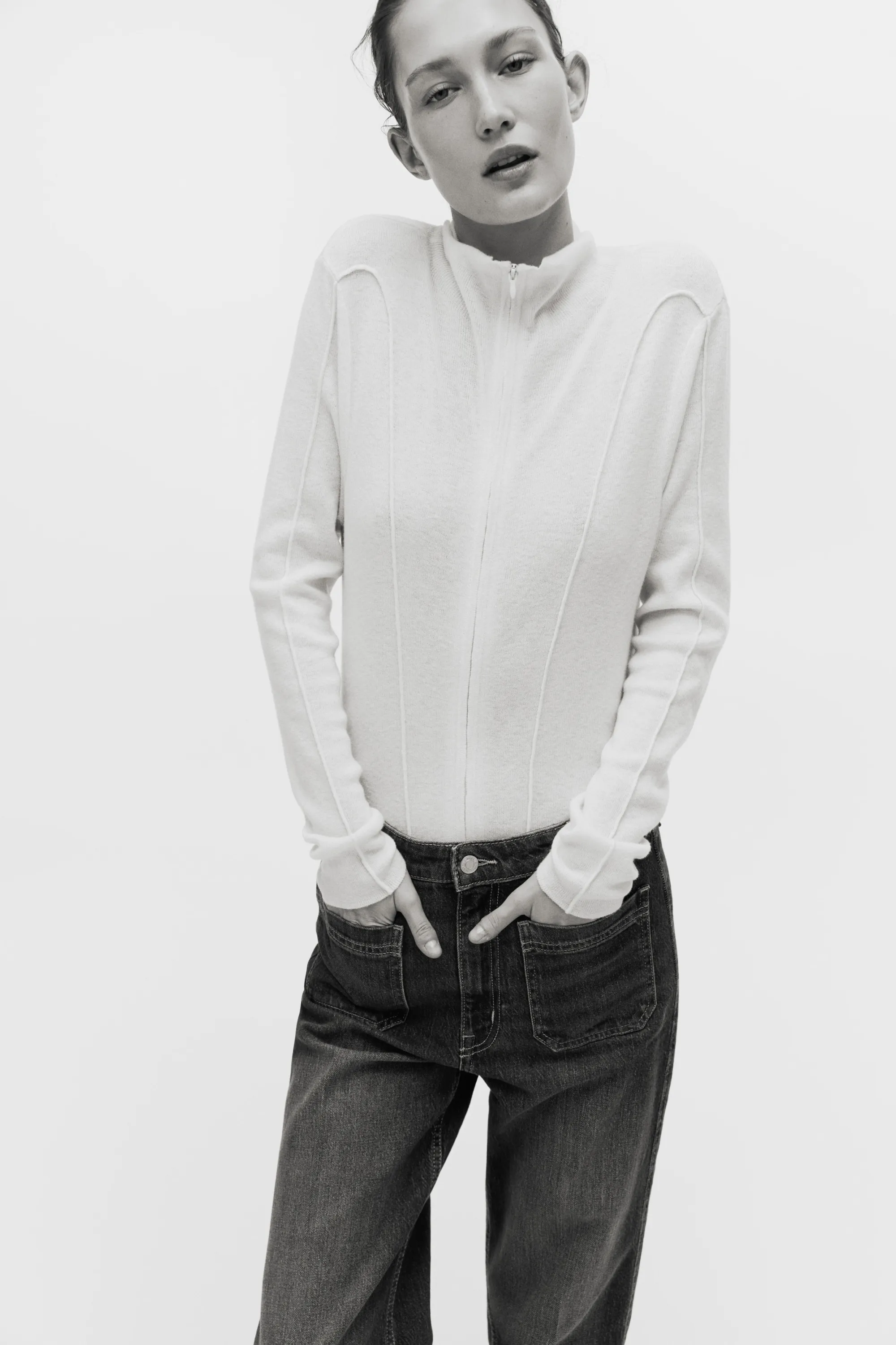 Wide High Jeans - Bleu denim foncé
