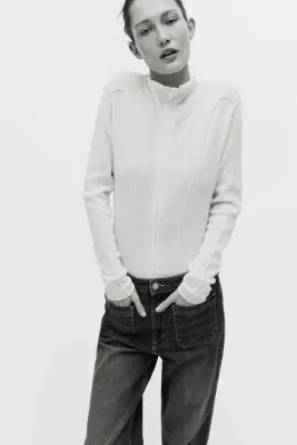 Wide High Jeans - Bleu denim foncé — photo 1