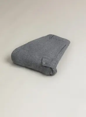 Cargo Pants in Light Gray 100% Italian Wool — photo 3