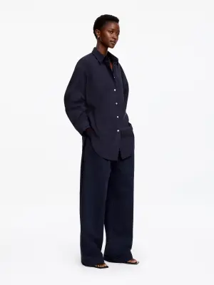 Chemise à manches chauve-souris - Bleu foncé — photo 1