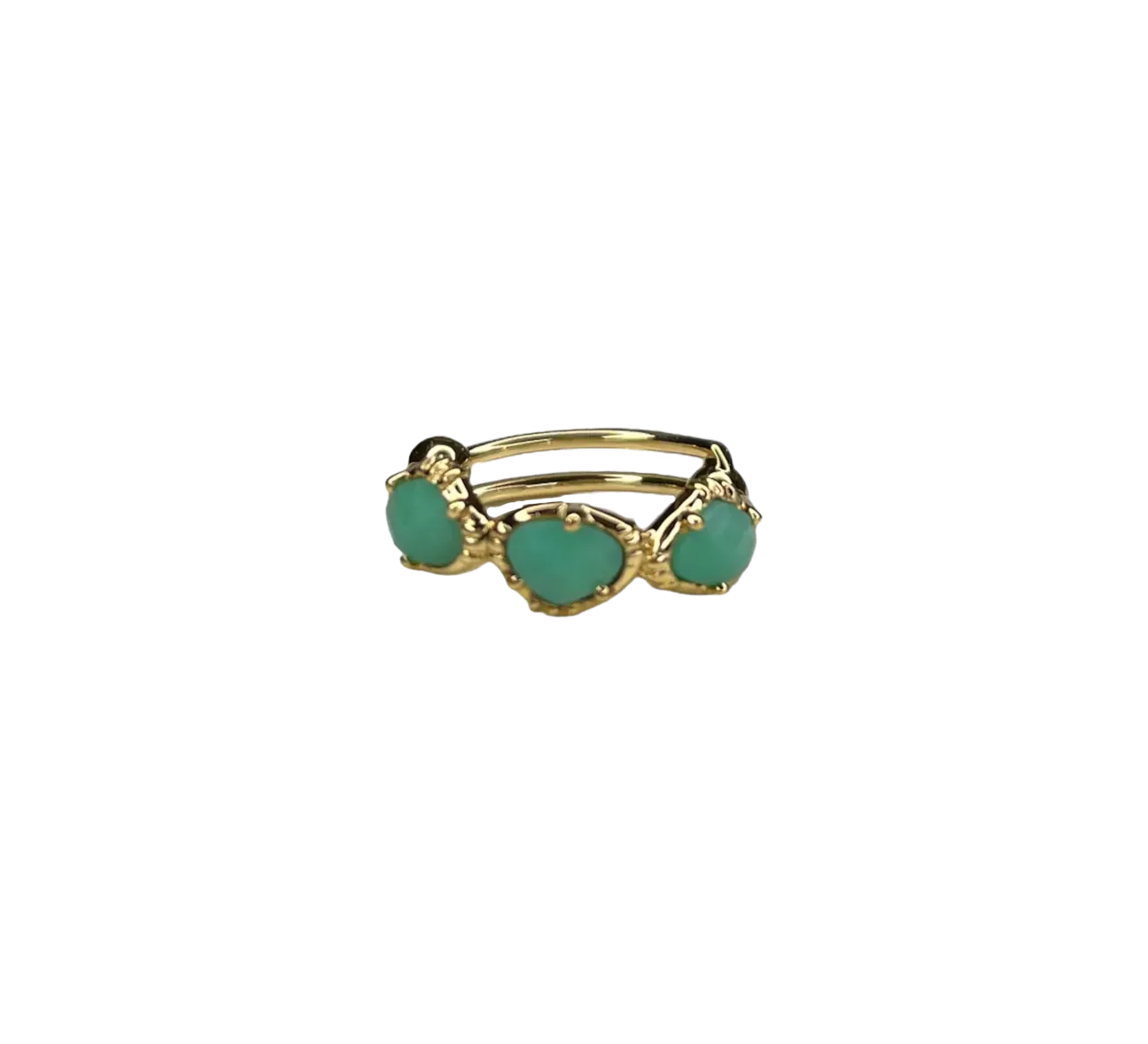 Bague 3 pierres Chrysoprase - Au Fil de LO