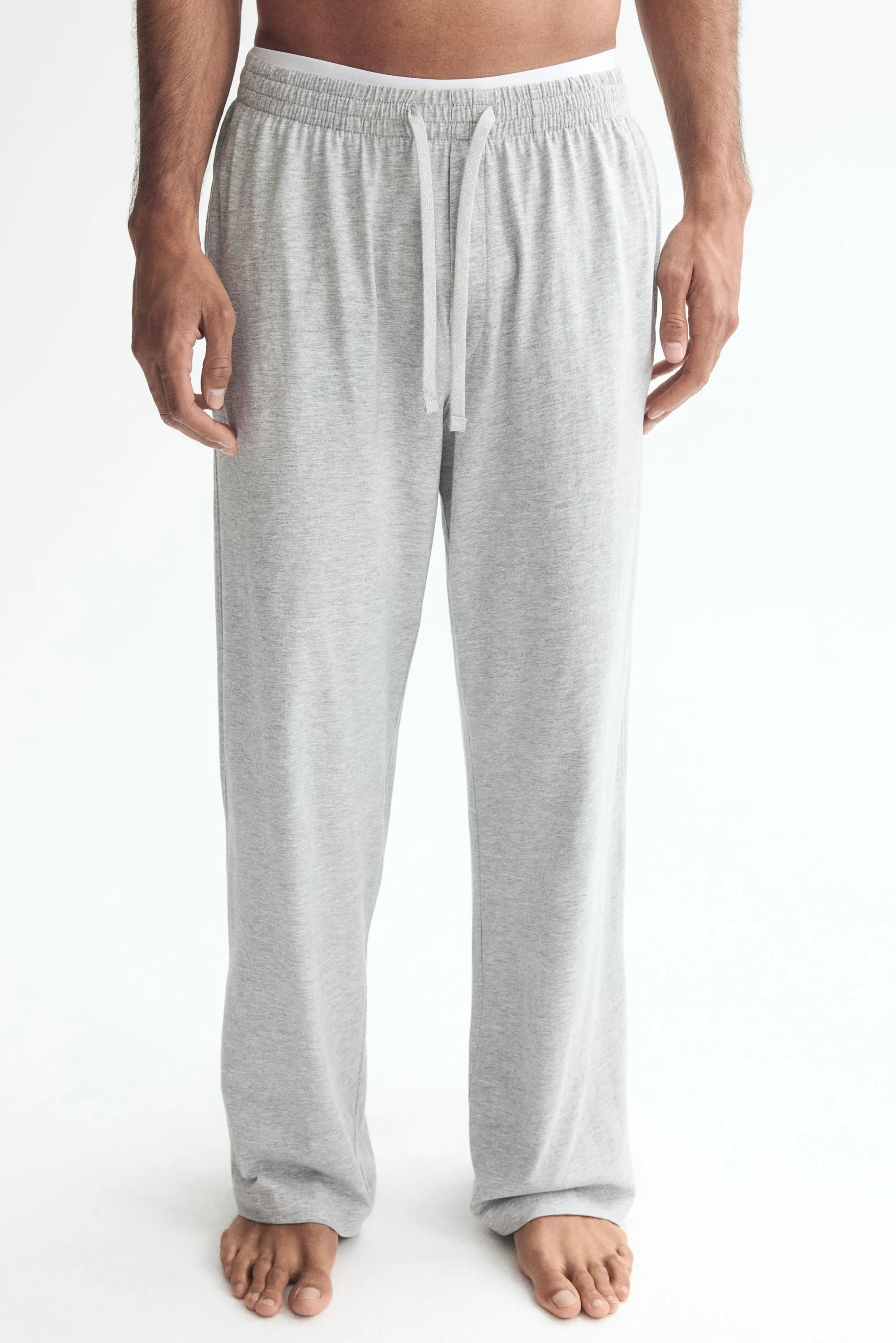 Pantalon Relaxed Fit en jersey - Gris clair chiné