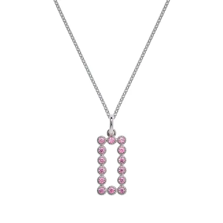 Pendentif seul Argent Rhodié - Oxyde de Zirconium Rose Go Mademoiselle 600111