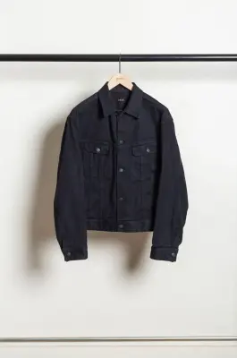 Comoli – Black Denim Jacket E03-01002 – BLACK — photo 3