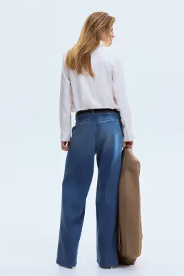 Straight High Jeans - Bleu denim — photo 2