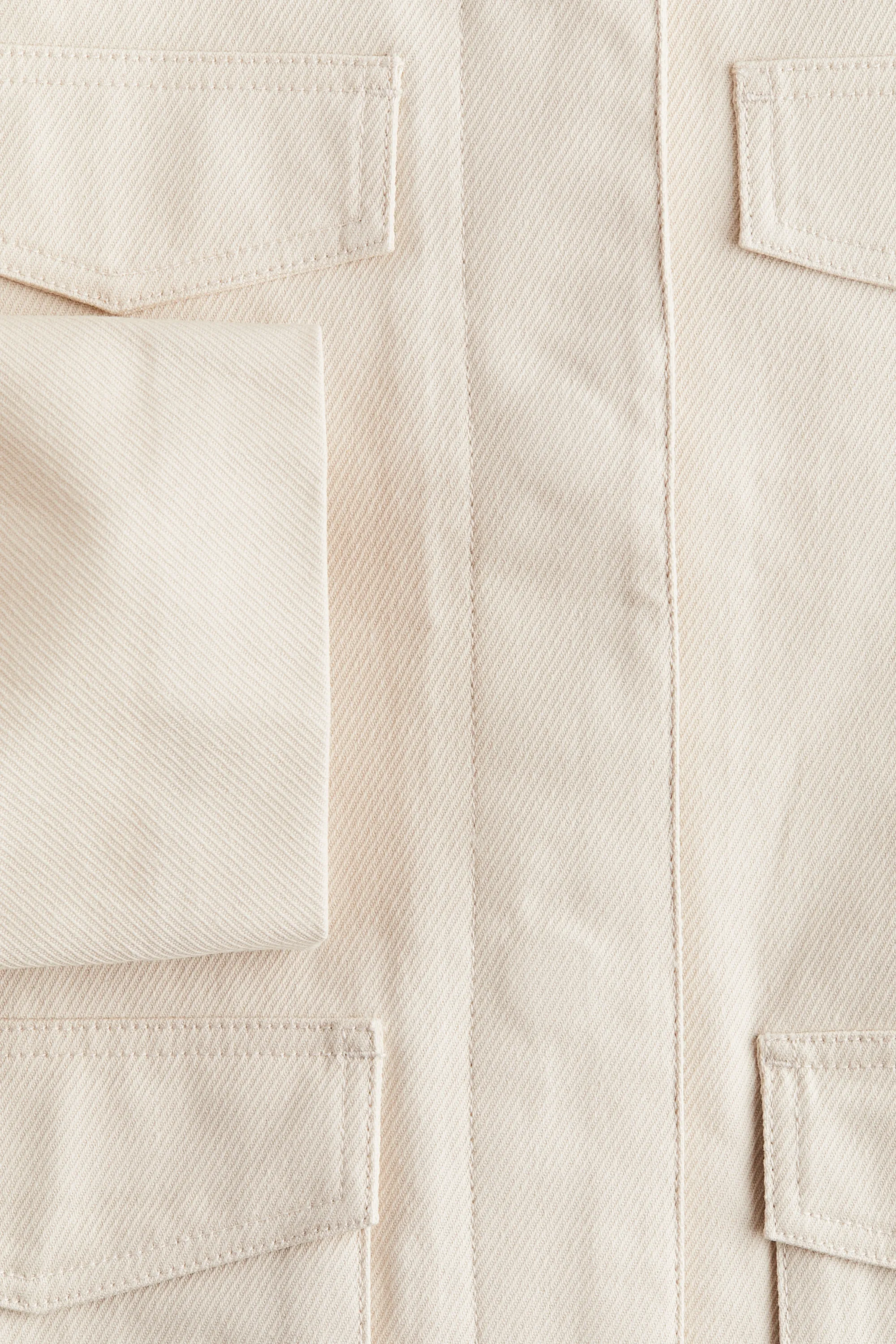 Veste cargo en twill - Beige clair