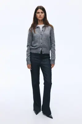 High Flared Jeans - Bleu denim foncé — photo 2