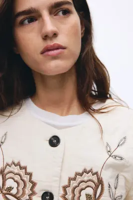 Veste matelassée - Beige clair/fleuri — photo 2