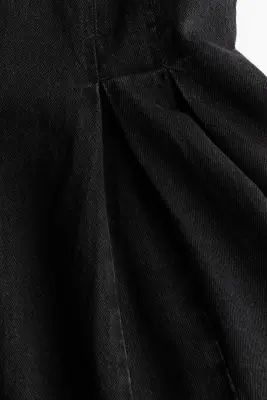Robe en denim avec jupe évasée - Noir délavé — photo 5