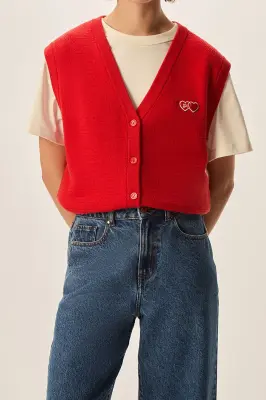 Gilet sans manches Ceylan Rouge — photo 1