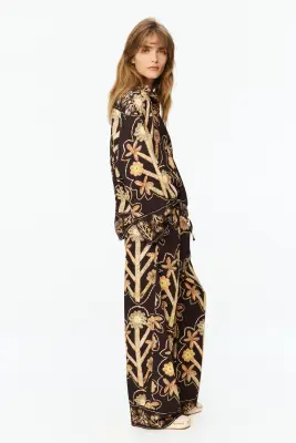 Chemise popover avec imprimé fleuri - Noir/fleuri — photo 2