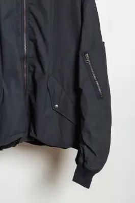Comoli – Cotton Nylon Military Blouson E03-01032 – BLACK — photo 5