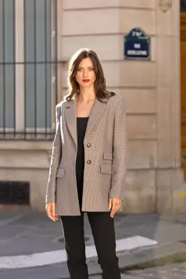 Lennon Tailored Jacket - Multicolor houndstooth — photo 2