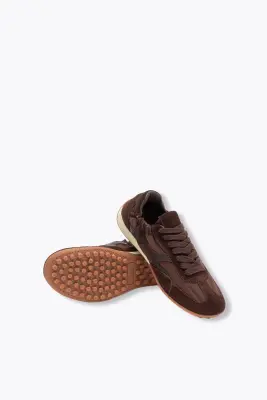 Baskets en cuir et toile Femme — photo 3