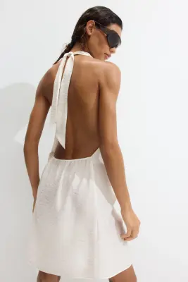 Robe de plage bain-de-soleil - Crème — photo 2