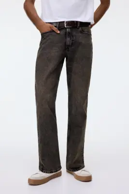 Straight Regular Jeans - Marron denim — photo 1
